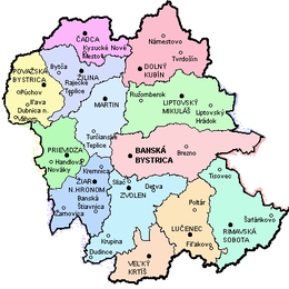 Regione della Slovacchia centrale – Localizzazione