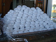 A large assortment of Kourabiedes in Greece