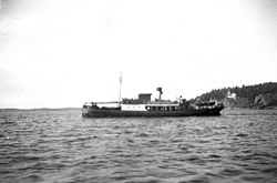 HMS Svalan uden for Karlskrona 1952.