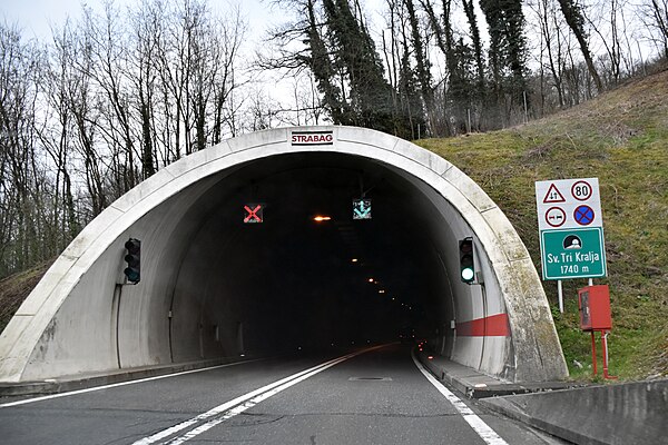 Sveta Tri Kralja Tunnel at A2 motorway