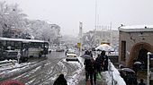 Tajrish district in winter.