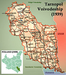 Woiwodschaft Tarnopol bis 17. September 1939, Lage der Stadt