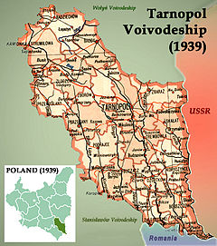 Tarnopol Voivodeship until September 17, 1939 Tarnopolskie1939.jpg