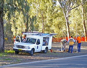 Telstra workers