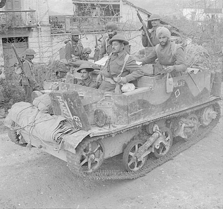 Indian troops of the 6th Royal Frontier Force Rifles in Frisa, 14 December 1943.
