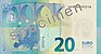Billet de 20 euros (série Europe, verso).