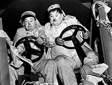 Laurel and Hardy in the 1939 film The Flying Deuces The Flying Deuces (1939) 1.jpg
