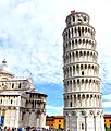 The Leaning Tower in the Square of Miracles, Pisa, Italy.