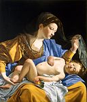 Perawan dengan Tidur Kristus Anak - Orazio Gentileschi - Google Budaya Institute.jpg