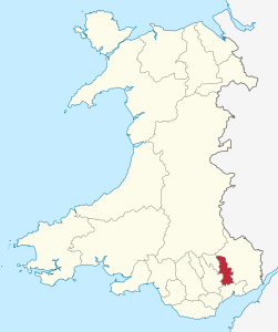 district Torfaen du comté - Localisation