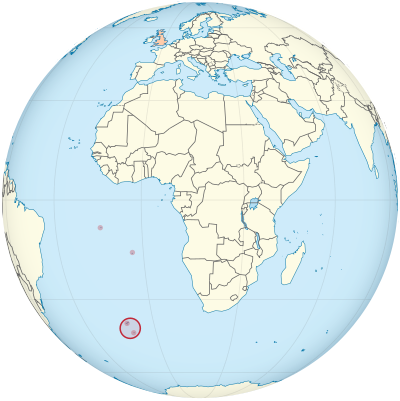 Tristan da Cunha on the Globe (in the United Kingdom).svg