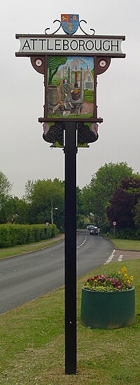 Village sign  in Attleborough