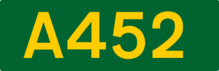 A452 road road in England