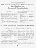 Miniatuur voor Bestand:URSI National Committee Report, XIV General Assembly, Tokyo, September 1963- Commission 3. Ionospheric Radio (7 Sections) (IA jresv68Dn5p569).pdf
