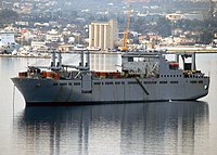 USNS Bob Hope (T-AKR 300) at anchorage in Souda harbor.jpg