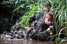 U.S. Army soldiers training at the Jungle Operations Training Center in 2015 US Army Jungle Operations Training Center-waterborne operations training.jpg