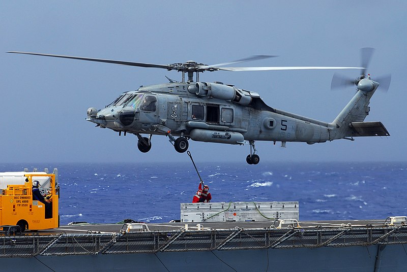 File:US Navy 070818-N-2659P-131 Sailors aboard Military Sealift Command ammunition ship USNS Flint (T-AE 32) attach a cargo pendant to an HH-60H Seahawk.jpg