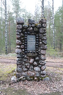 Memorial of the battle of Uttismalm erected in 1931 Utin taistelun muistomerkki 2.JPG