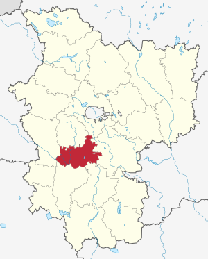 El distrito de Uzda en el mapa
