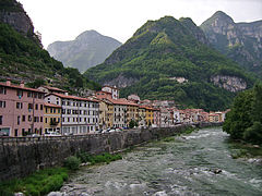 The Brenta river in Valstagna.
