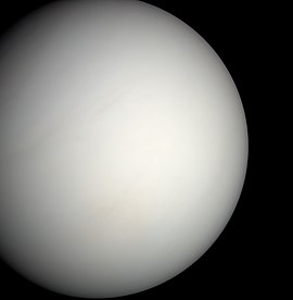 Venus imaged by MESSENGER on its second flyby of the planet in 2007.