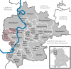 Lage der Verwaltungsgemeinschaft Kitzingen im Landkreis Kitzingen