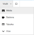 Čeština: VisualEditor vložit media krátká verze-cs. English: VisualEditor insert media short-cs.