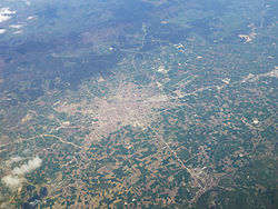 The city of Bolu viewed from air