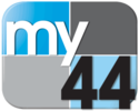 WEVV-DT2's logo as "My 44", used from April 2009 (after parting with WTSN-LP) through June 30, 2011. WTSN-LP Logo.png