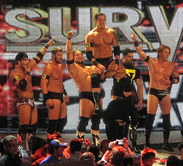 Barrett (raised) leading The Nexus in November 2010