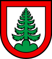 Tanne auf Dreiberg im Wappen von Densbüren AG, Schweiz