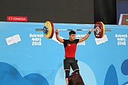 Deutsch: Gewichtheben bei den Olympischen Jugendspielen 2018; Tag 2, 10. Oktober 2018; Jungen 62 kg English: Weightlifting at the 2018 Summer Youth Olympics at 8 October 2018 – Boys' 62 kg