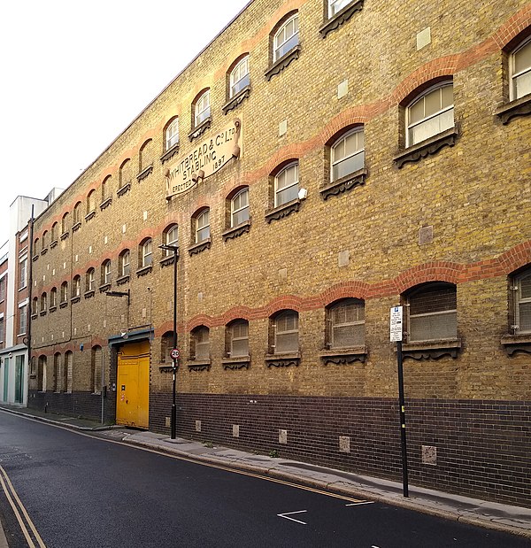 The former stables of the Chiswell Street Whitbread Brewery in London (erected 1897)