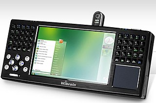 Ultra-mobile PC Obsolete type of computer, similar to smartphones but with a desktop operating system and a physical keyboard