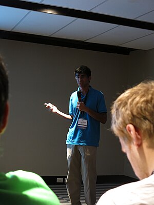 Kunal presenting at Wikimania 2015