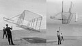 İki Wright Planörünün karşılaştırılması, solda 1901, sağda 1902 modeli.