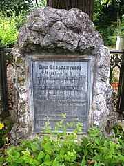 Gravestone of Georg Büchner on Germaniahügel in Zürich-Oberstrass