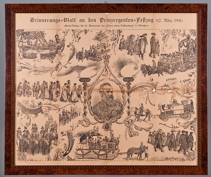 File:Zinkographie - Erinnerungsblatt - Prinzregenten-Festzug 1891.jpg