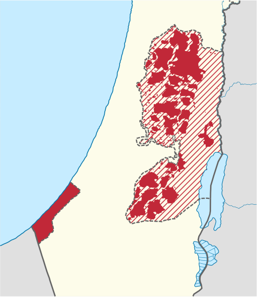 File:Zones A and B in Israel (Zone C hatched).svg