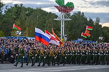 The 4th Guards Tank Division at the 2019 Minsk Independence Day Parade. Parad v Belarusi 2019 06.jpg