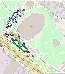 Схема и расположение станций «Динамо» и «Петровский парк» на карте города