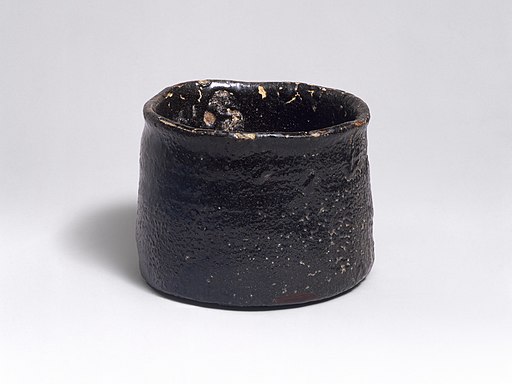 「鉄槌」瀬戸黒茶碗-Black Seto Teabowl, known as “Iron Mallet” (Tettsui) MET CT 41517