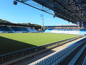 The west stand from the outside