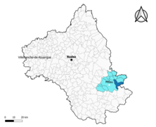 La Roque-Sainte-Marguerite dans l'intercommunalité en 2020.