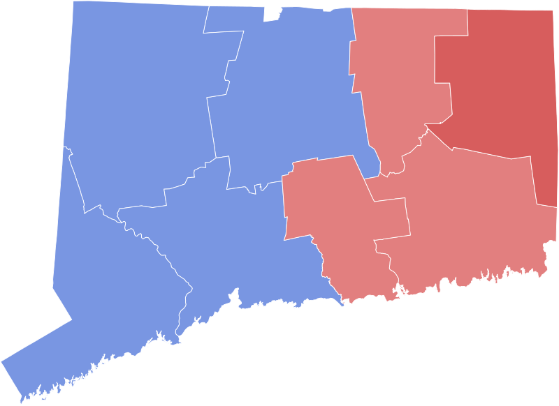 File:1870 Connecticut gubernatorial election results map by county.svg