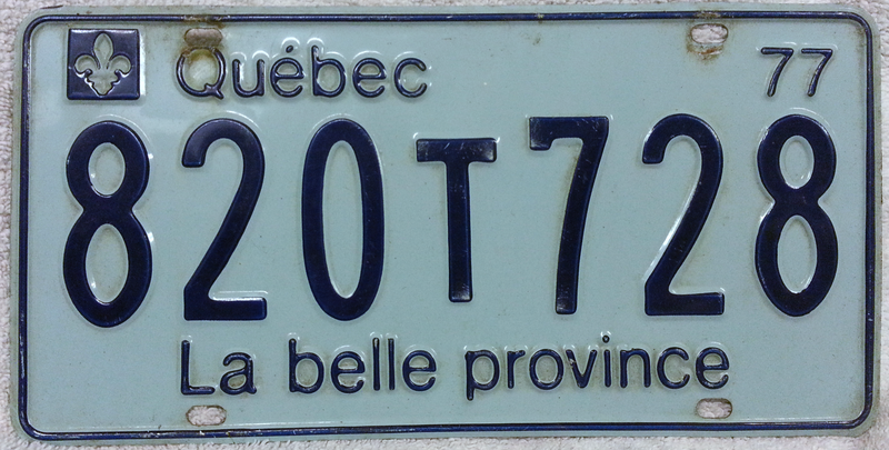 File:1977 Québec license plate 820T728.png