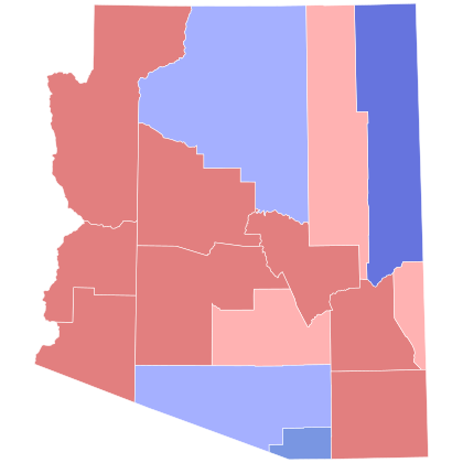 1994 United States Senate election in Arizona results map by county.svg