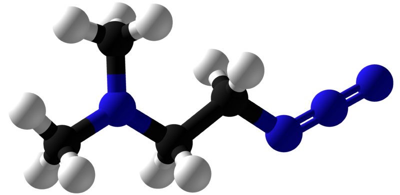 File:2-Dimethylaminoethylazide Ball and Stick.png