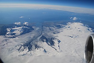 Breiðamerkurjökull and Öræfajökull from the air