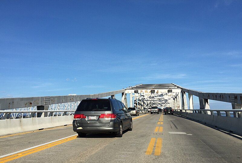 File:2016-08-17 08 33 00 View west along U.S. Route 50 and south along U.S. Route 301 (Chesapeake Bay Bridge) crossing the Chesapeake Bay from Stevensville, Queen Anne's County, Maryland to Skidmore, Anne Arundel County, Maryland.jpg